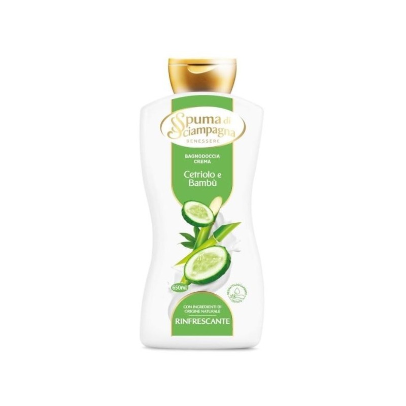 SPUMA DI SCIAMPAGNA BAGNO CETRIOLO E BAMBU' 650ML
