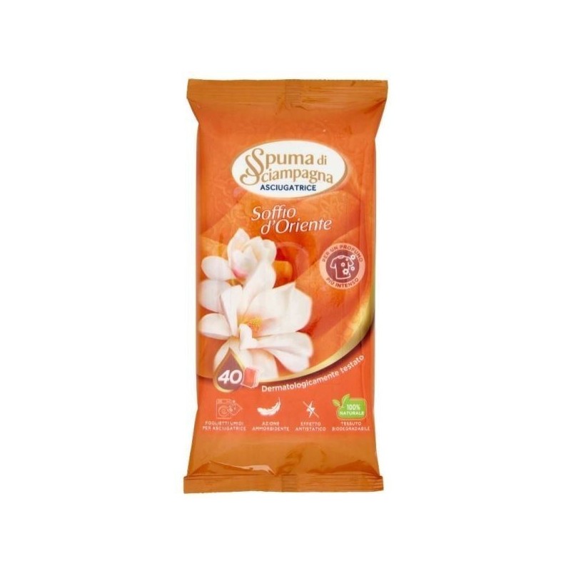 SPUMA DI SCIAMPAGNA FOGLIETTI ASCIUGATRICE SOFFIO D'ORIENTE 40PZ