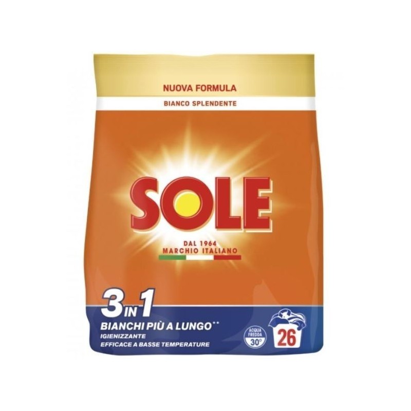 SOLE LAVATRICE POLVERE 3IN1 IGIENIZZANTE 26 MIS.