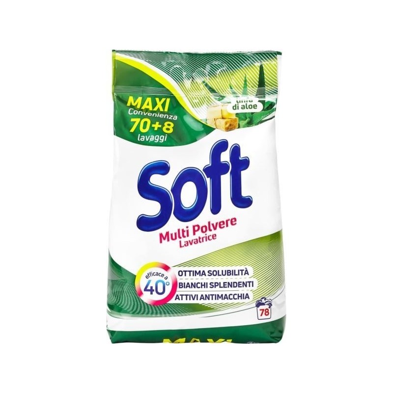 SOFT LAVATRICE POLVERE LINFA DI ALOE / BIANCO INTENSO 78 MIS.