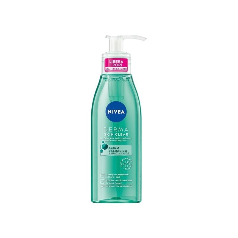 NIVEA DERMA SKIN CLEAR GEL DETERGENTE ACIDO SALIC. 200 ML