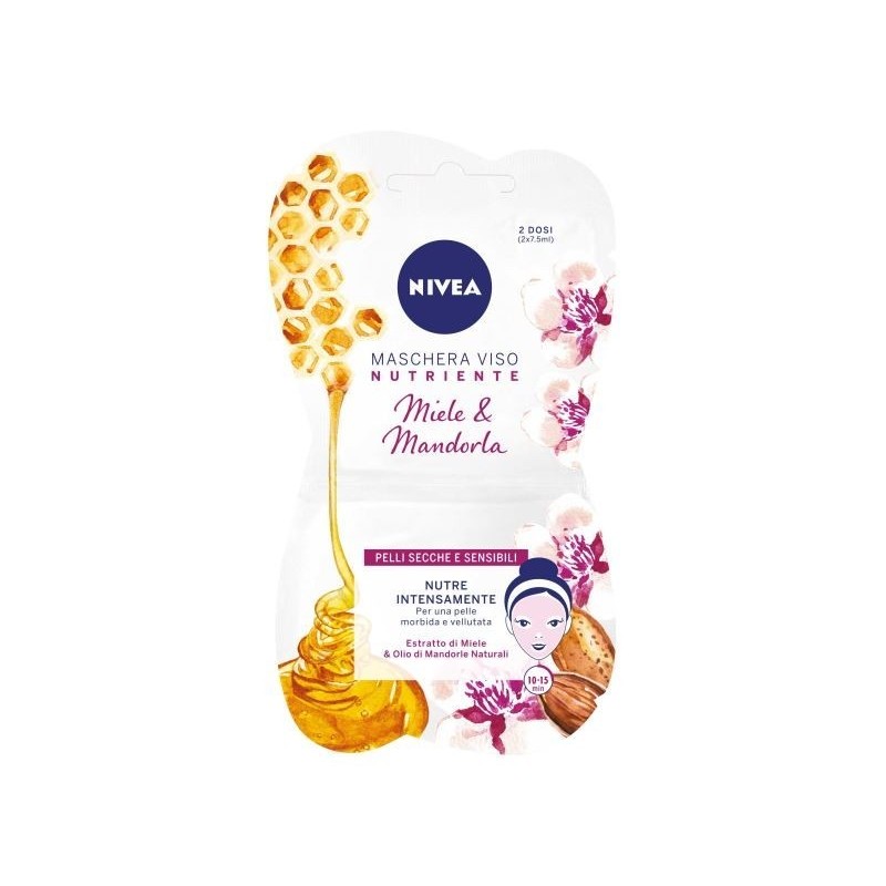 NIVEA MASCHERA VISO NUTRIENTE MIELE/MAND. 2X7,5 ML