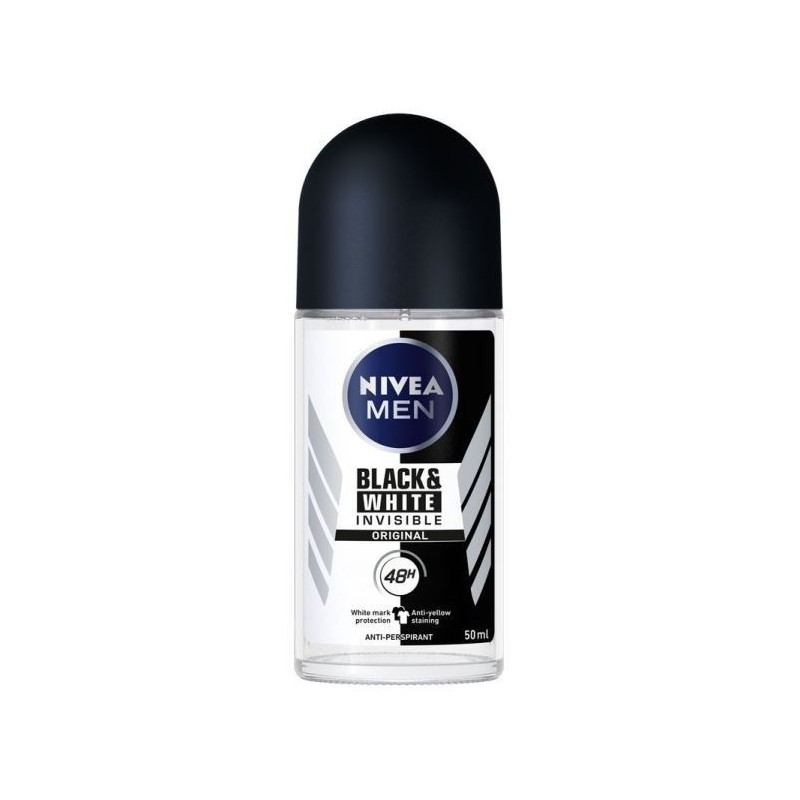 NIVEA MEN DEO ROLL-ON BLACK&WHITE INVISIBLE ORIG. 50ML