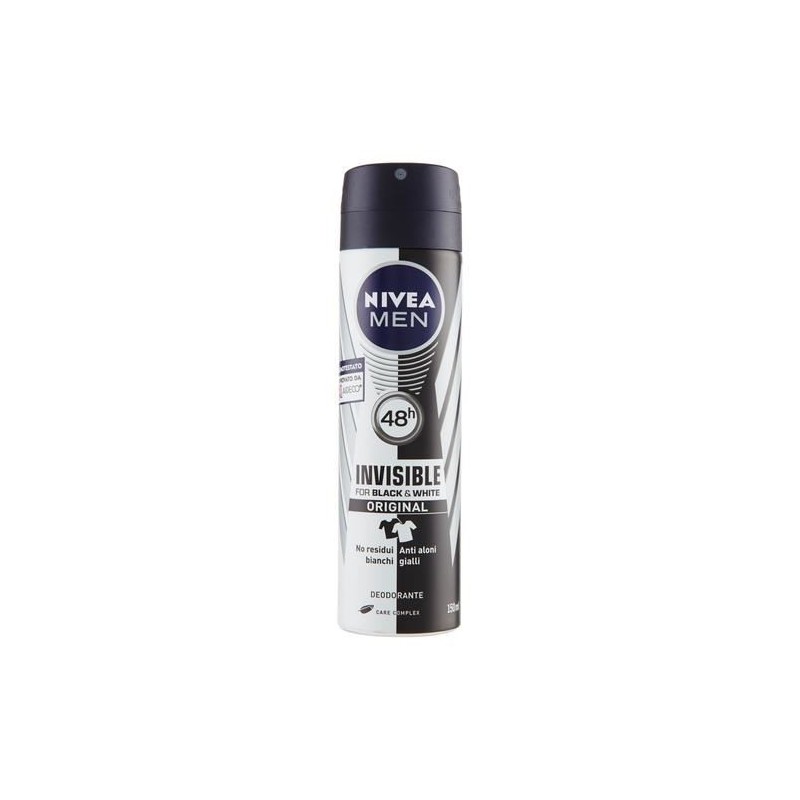 NIVEA MEN DEO SPRAY BLACK & WHITE INVISIBLE 150ML