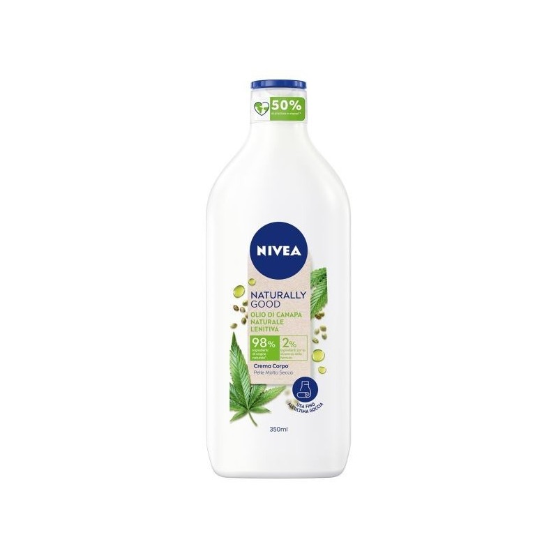 NIVEA NATURALLY CREMA CORPO OLIO DI CANAPA 350 ML