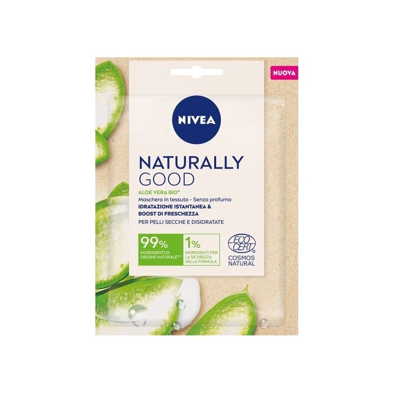 NIVEA NATURALLY MASCHERA TESSUTO ALOE PELLI SECCHE