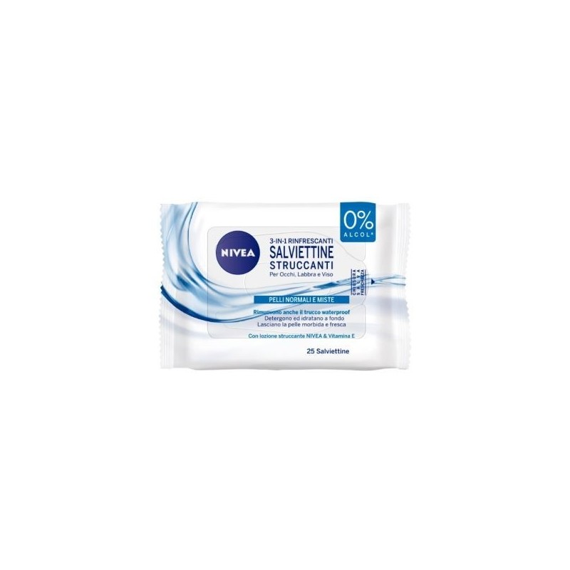NIVEA SALVIETTINE STRUCCANTI RINFRESC. 25PZ