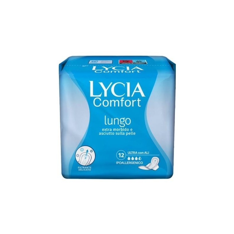 LYCIA ASSORBENTI COMFORT ULTRA LUNGO CON ALI X12