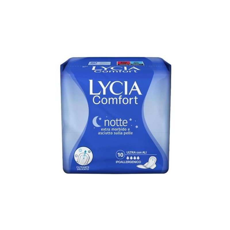 LYCIA ASSORBERTI COMFORT NOTTE ULTRA C/ALI X10