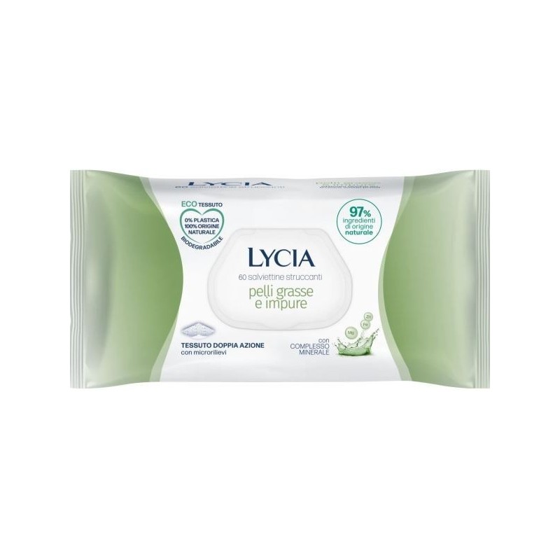 LYCIA SALVIETTE STRUCCANTI PELLI GRASSE 60PZ