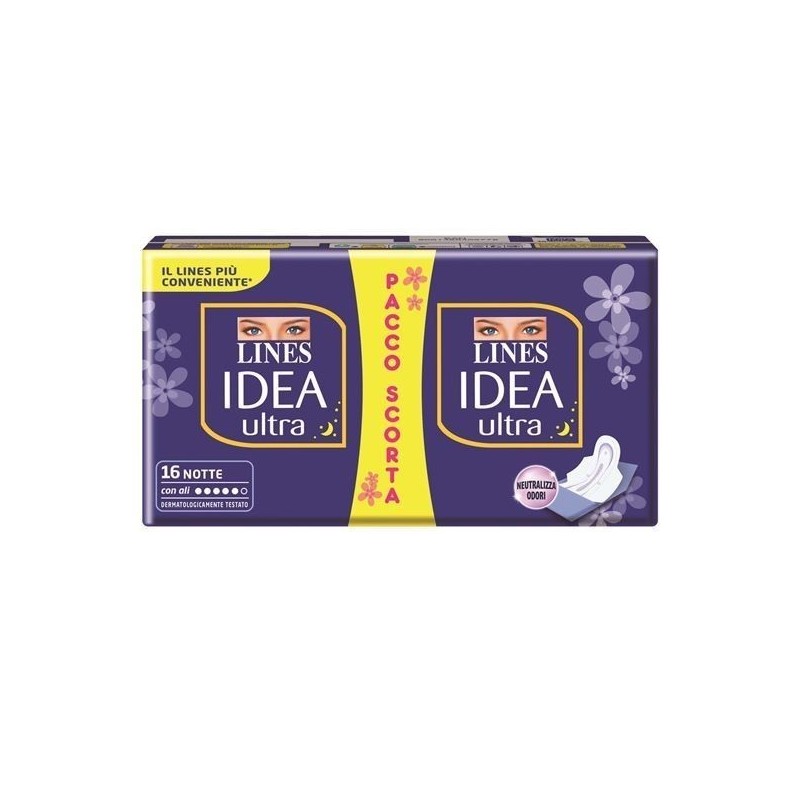 LINES IDEA ULTRA NOTTE CON ALI 16 PZ PACCO SCORTA