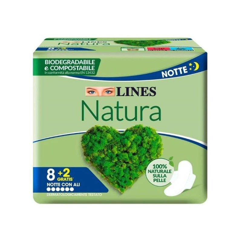 LINES NATURA ULTRA NOTTE CON ALI 8+2PZ