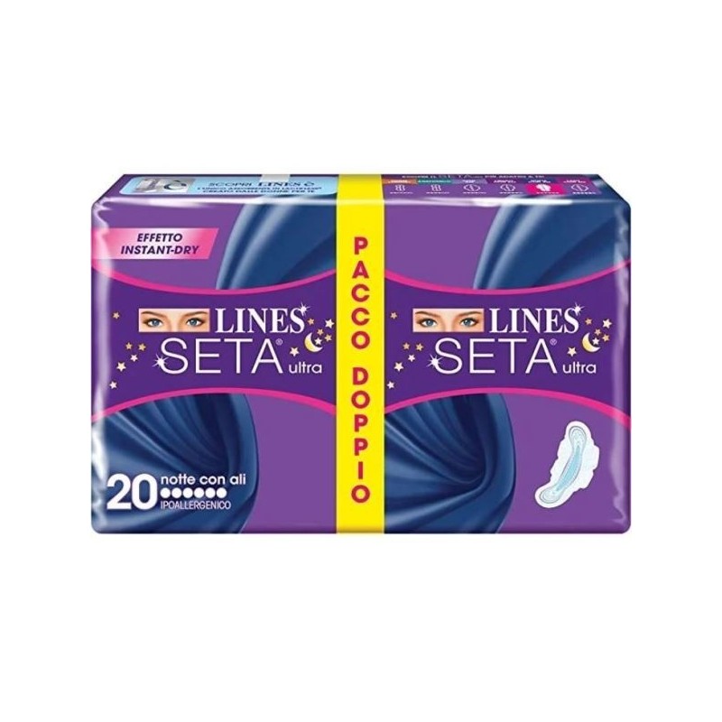 LINES SETA ULTRA PACCO DOPPIO C/ALI 20 PZ