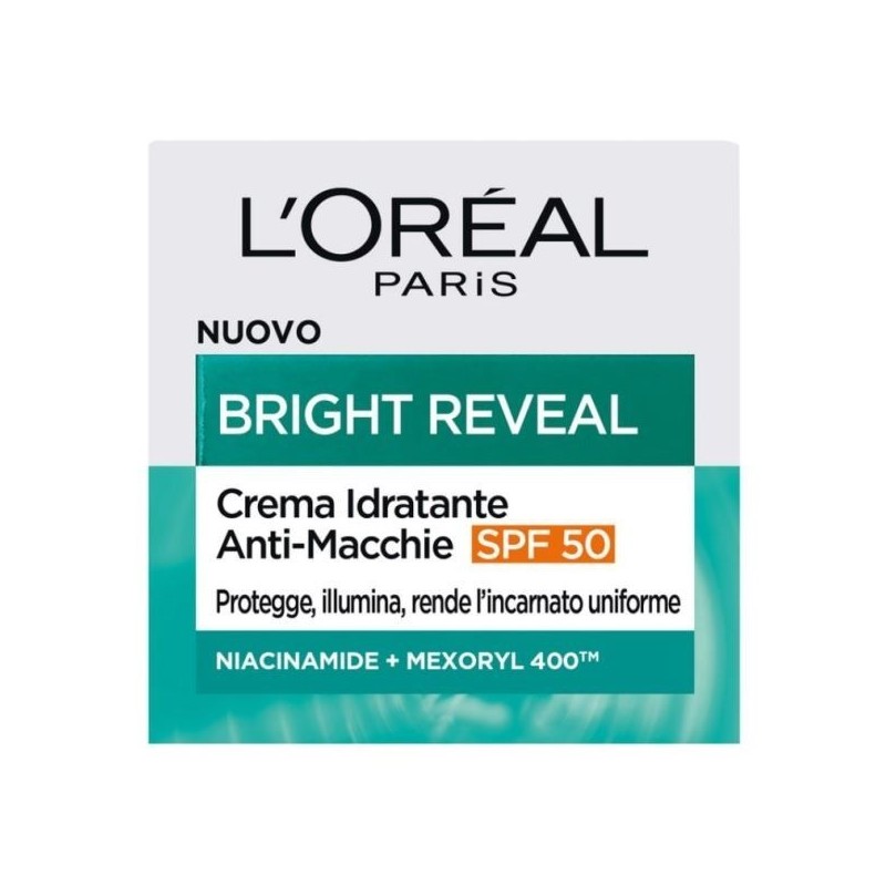 L'OREAL BRIGHT REVEAL CREMA IDRAT. A.MACCHIE NIACINAMIDE SPF50+ 50ML