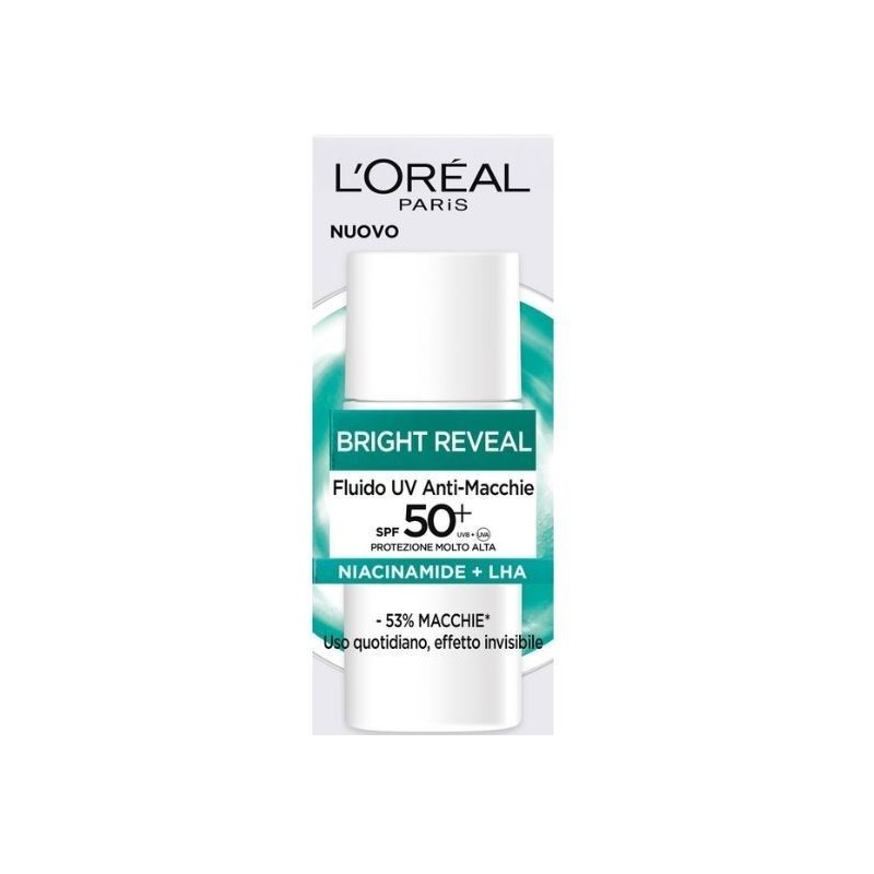 L'OREAL BRIGHT REVEAL FLUIDO UV ANTI MACCHIE SPF50+ NIACINAMIDE 50ML