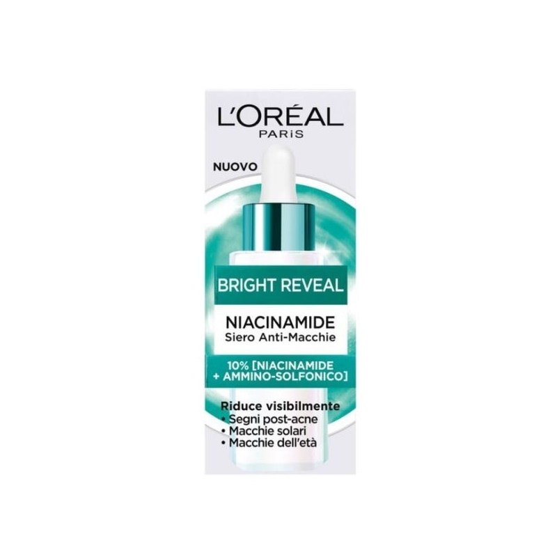 L'OREAL BRIGHT REVEAL SIERO NIACINAMIDE A.MACCHIE 30ML