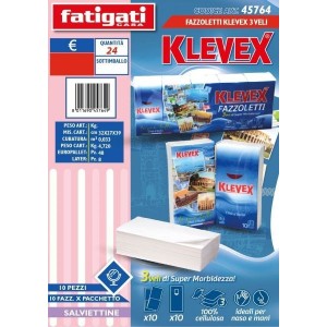 KLEVEX FAZZOLETTI 10 PZ 3V