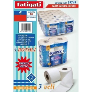 KLEVEX IGIENICA 4 ROTOLI 3...
