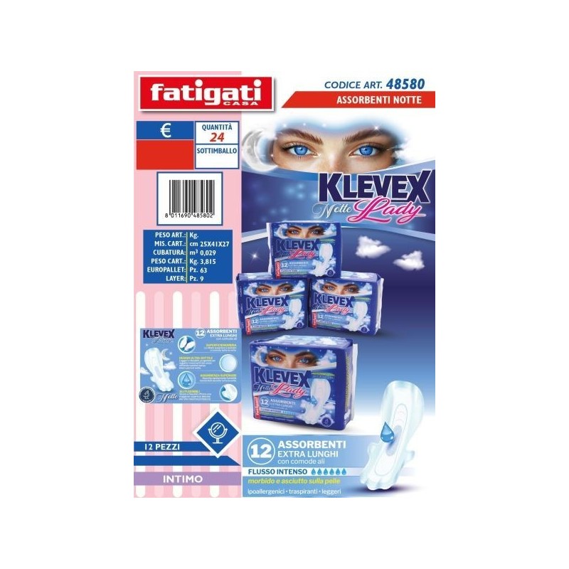 KLEVEX LADY ASSORBENTI NOTTE C/ALI 12PZ