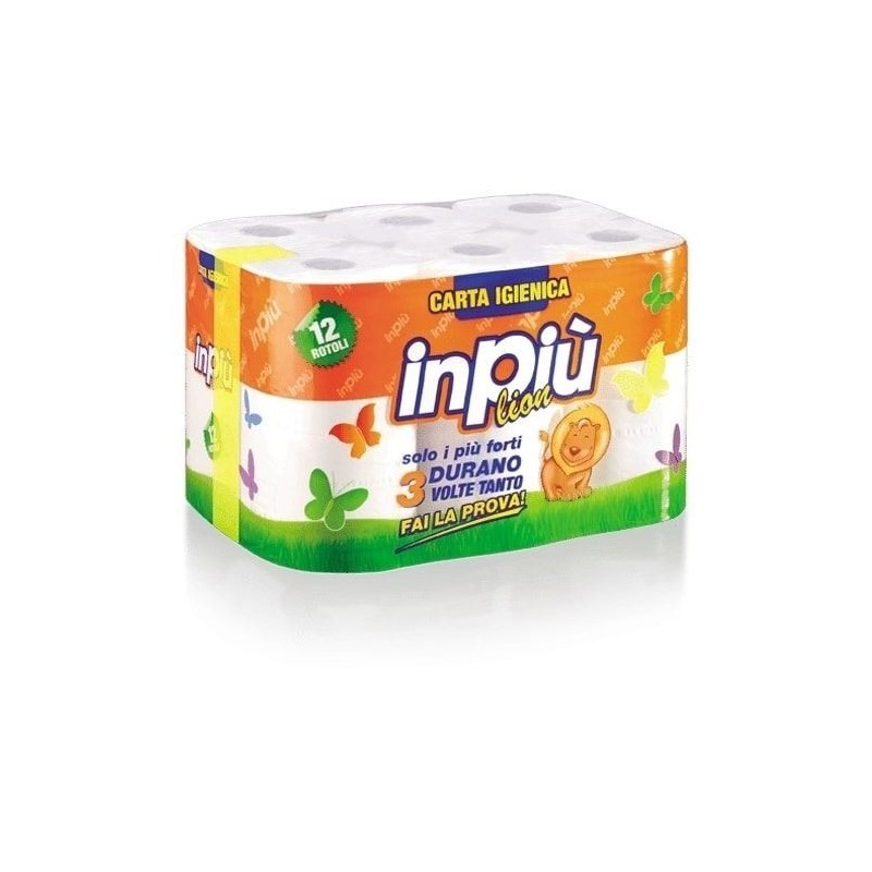 IN PIU' LION IGIENICA 12 ROTOLI 2V