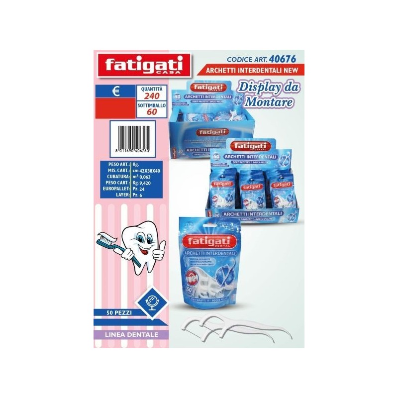 ARCHETTI INTERDENTALI 50 PZ NEW