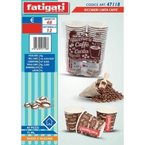 BICCHIERI CARTA CAFFE' 40PZ...