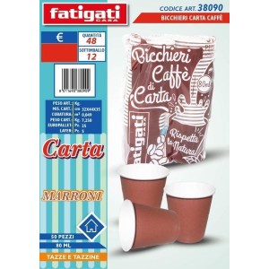 BICCHIERI CARTA CAFFE' 50...