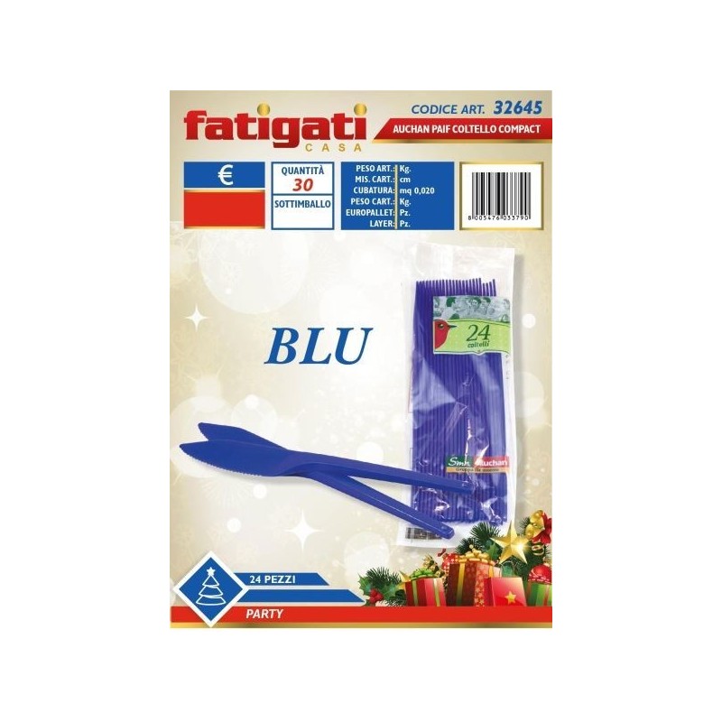 COLTELLI AUCHAN PAIF COMPACT BLU 24 PZ