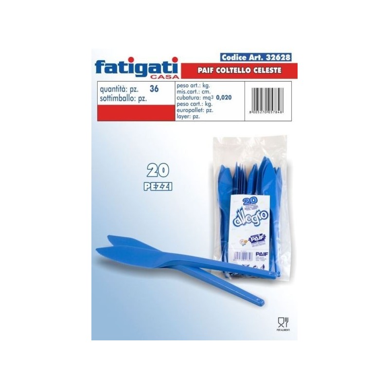 COLTELLI PAIF CELESTE 20 PZ
