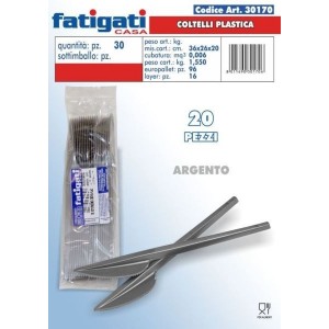 COLTELLI PLASTICA ARGENTO...