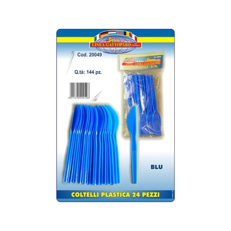 COLTELLI PLASTICA BLU 24 PZ.