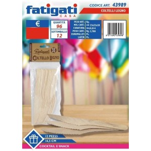 COLTELLO LEGNO 16,5 CM 12 PZ