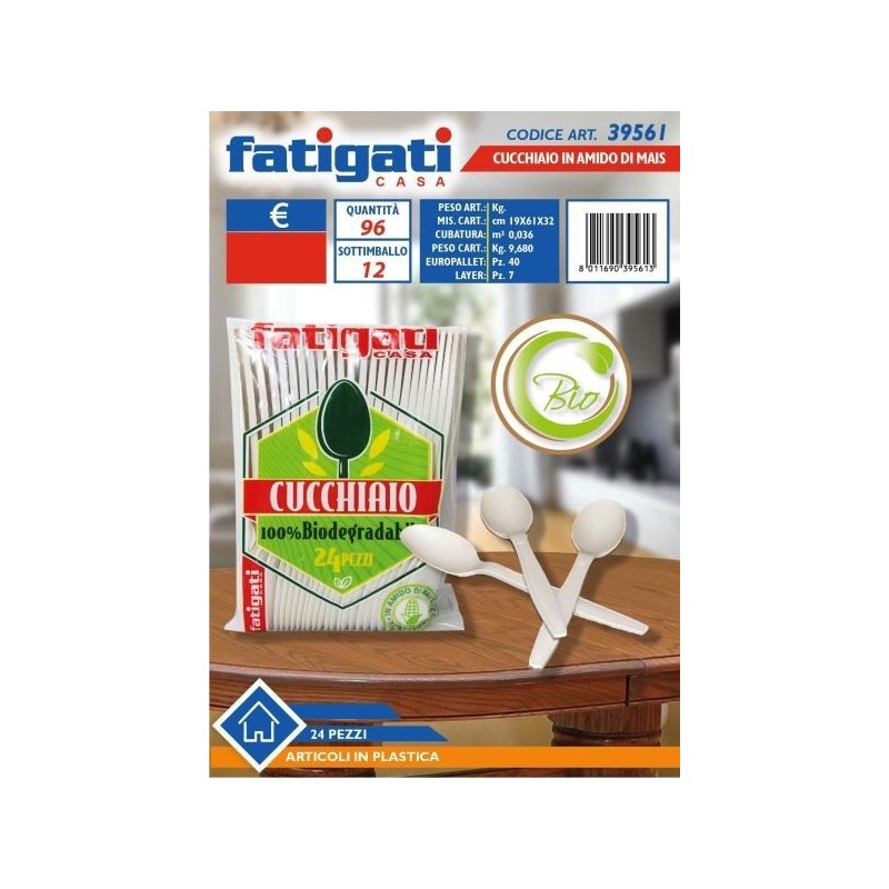 CUCCHIAIO BIO IN AMIDO DI MAIS 24 PZ