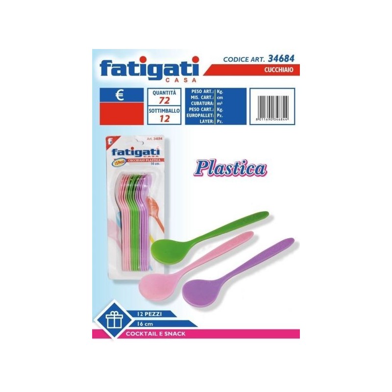 CUCCHIAIO PLASTICA 16 CM 12PZ