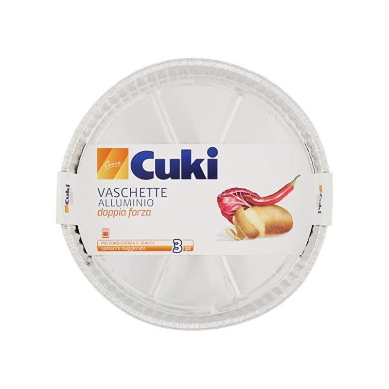 CUKI VASCHETTE ALLUMINIO TORTA 3PZ T77