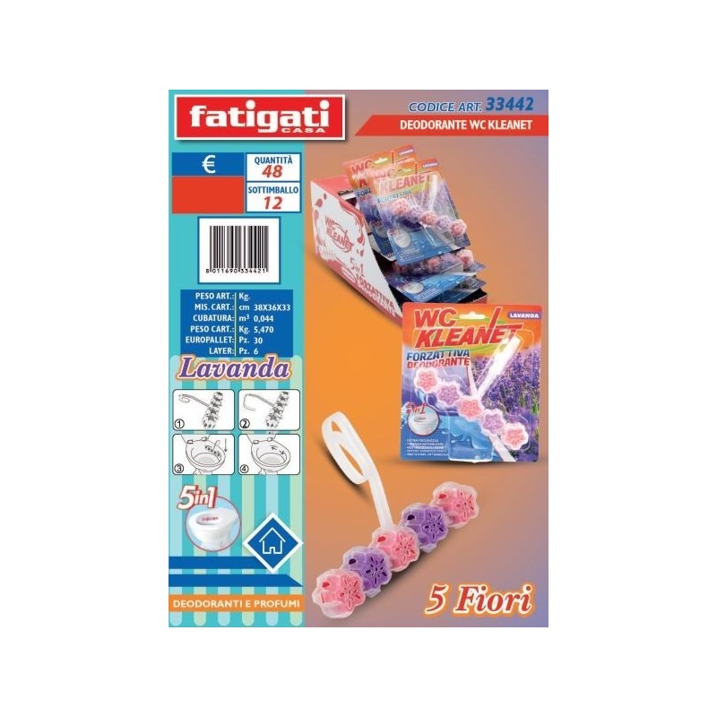 DEODORANTE WC KLEANET 5IN1 LAVANDA