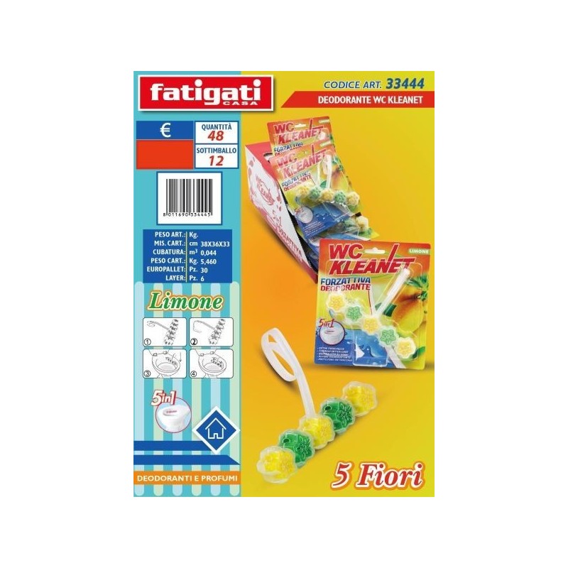 DEODORANTE WC KLEANET 5IN1 LIMONE