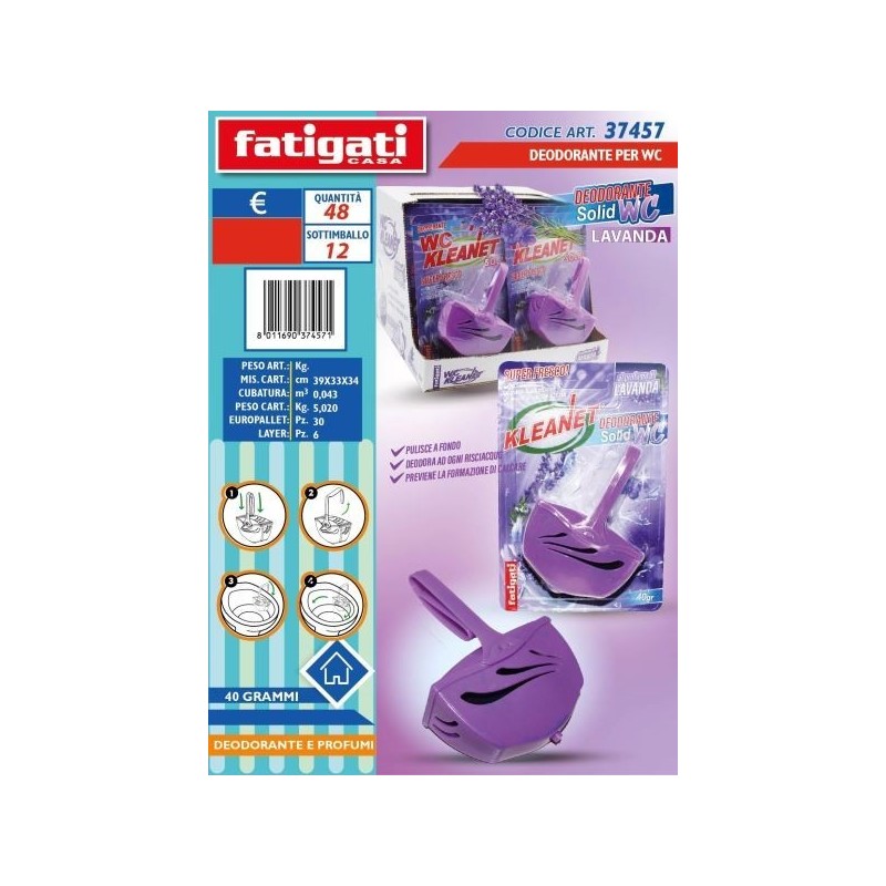DEODORANTE WC KLEANET LAVANDA 40GR