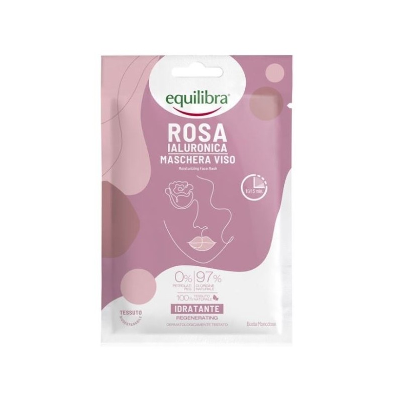 EQUILIBRA MASCHERA VISO ROSA IALURONICA 1 PZ