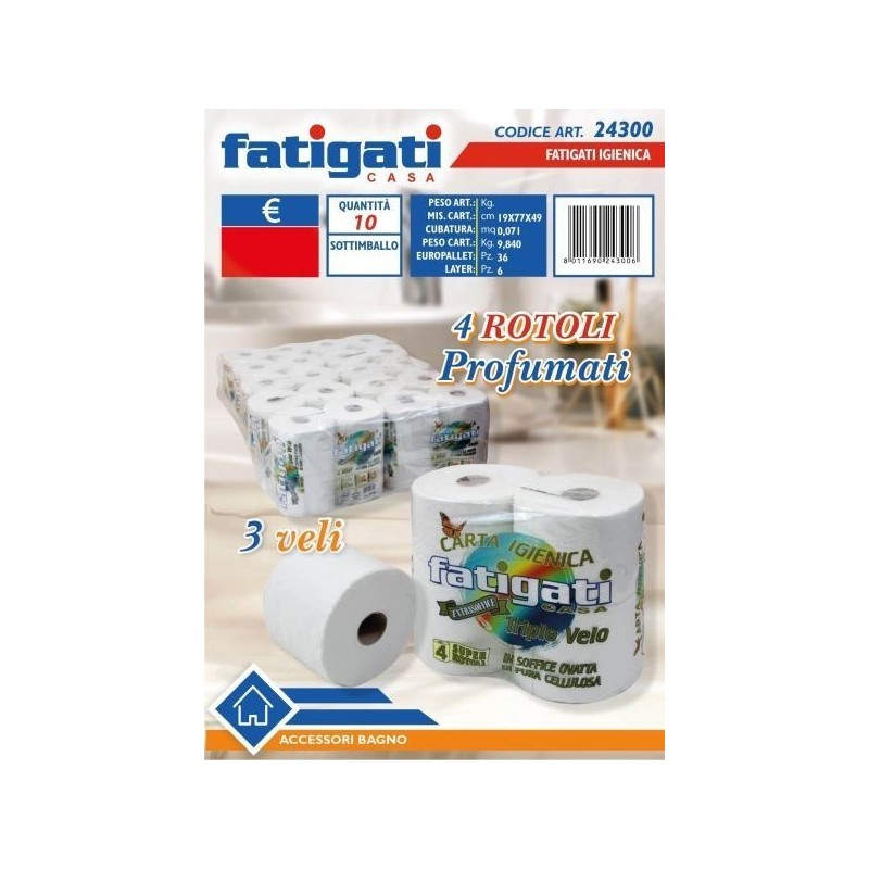 FATIGATI IGIENICA PROF. 4 ROTOLI 3 VELI
