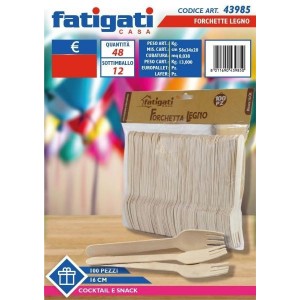 FORCHETTA LEGNO 16 CM 100 PZ