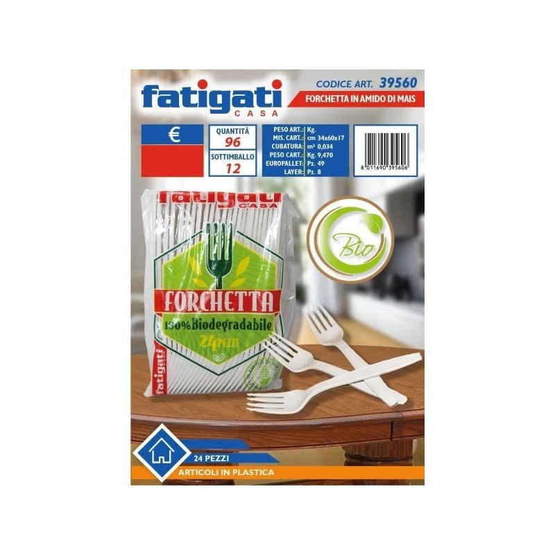FORCHETTE BIO IN AMIDO DI MAIS 24 PZ