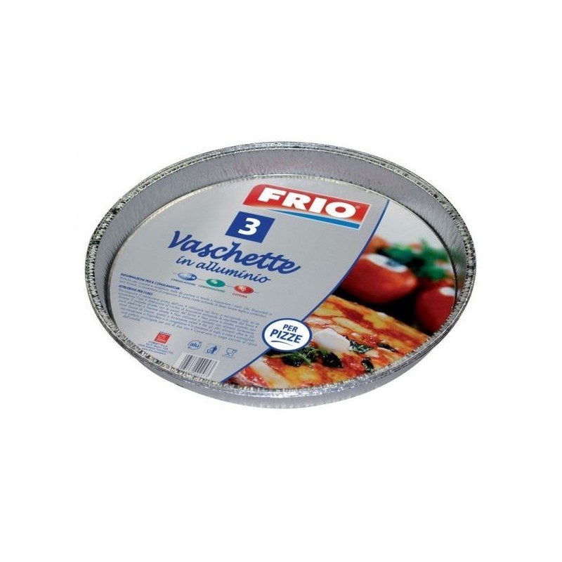FRIO VASCHETTA IN ALLUMINIO TONDA CM 30X2,5 PZ 3