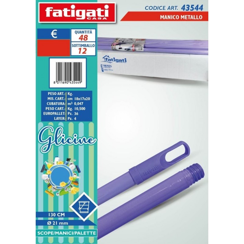 MANICO SCOPA METALLO 130 GLICINE 43544 FATIGATI