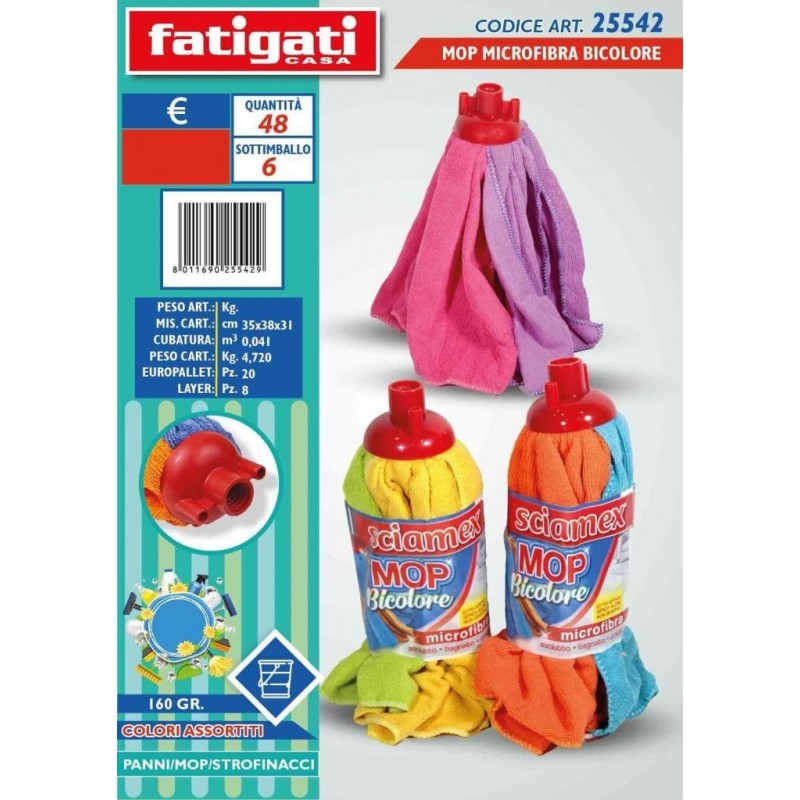 MOP MICROFIBRA BICOLORE 160gr 25542 FAT