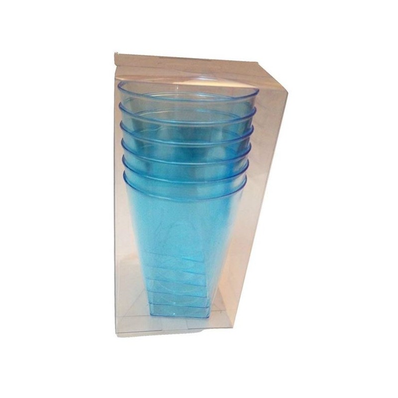MV BICCHIERI 10OZ PLAST.6PZ CELESTE