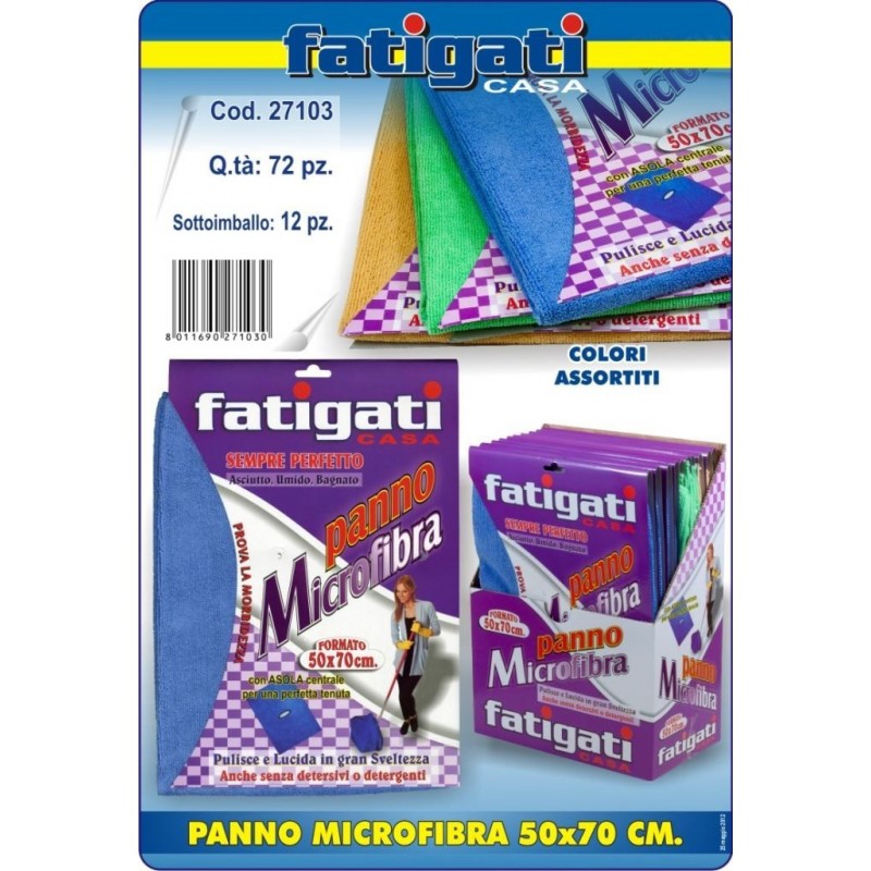PANNO MICROFIBRA MORBIDO 50x70cm LUCIDA e PULISCE 27103 FAT