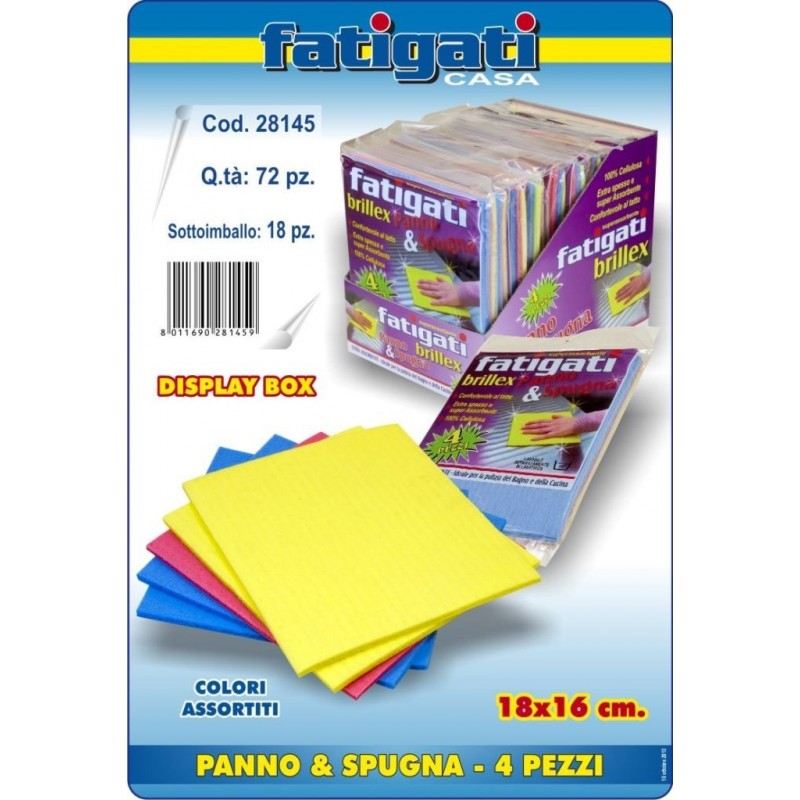PANNO SPUGNA 4pz 18x16 28145 FATIGATI