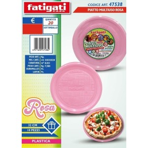 PIATTO MULTIUSO ROSA D 32CM...