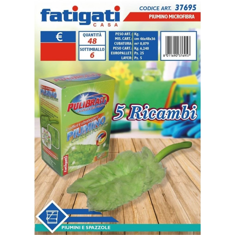 PIUMINO CATTURAPOLVERE MICROFIBRA+ 5 RICAMBI 37695 FAT